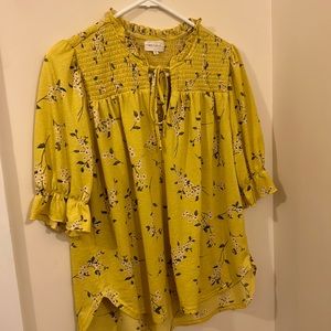 Melloday yellow blouse Medium